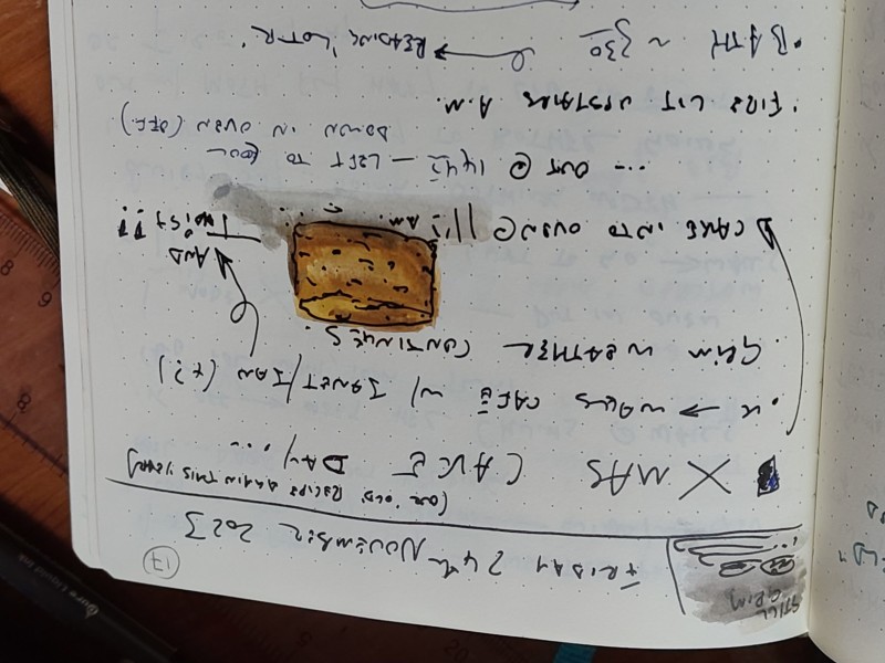 and when I made the Christmas Cake