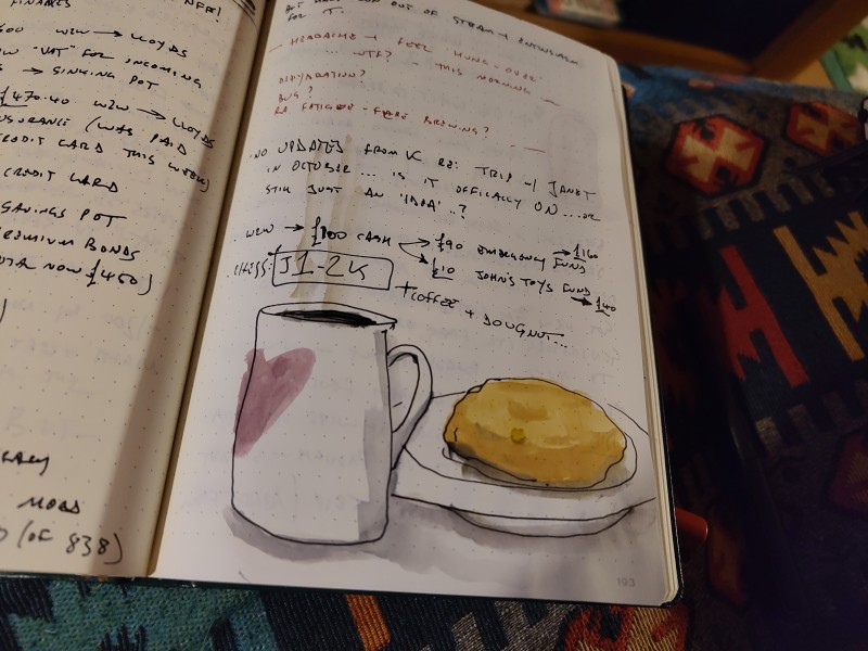 *a cuppa and doughnut over a game of chess - and I lost 2-1!*